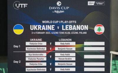 Встреча Орлов – Хабиб откроет матч Кубка Дэвиса Украина – Ливан