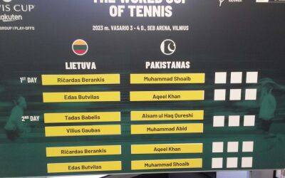 Литовские теннисисты постараются взять реванш - obzor.lt - Литва - Вильнюс - Пакистан - Исламабад