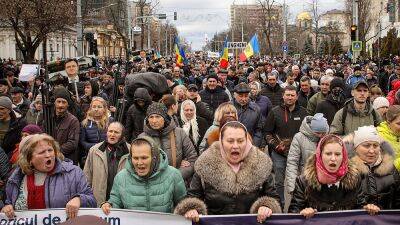 Протесты в Кишинёве на фоне кризиса стоимости жизни