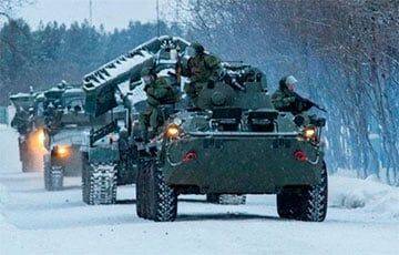 Четыре колонны с военной техникой выдвинулись из Минска в сторону границы с Литвой
