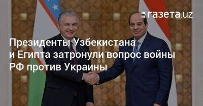 Президенты Узбекистана и Египта затронули вопрос войны РФ против Украины