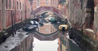 В Венеции пересыхают каналы, в Италии говорят о новой засухе: что стало причиной (видео)