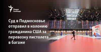 Суд в Подмосковье отправил в колонию гражданина США за перевозку пистолета в багаже