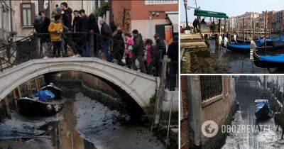 В Венеции начали пересыхать каналы – фото, видео и все подробности