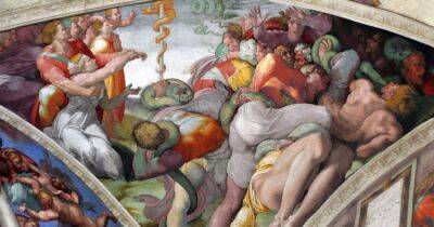 Набросок Микеланджело. Найден неизвестный эскиз художника, использованный в Сикстинской капелле
