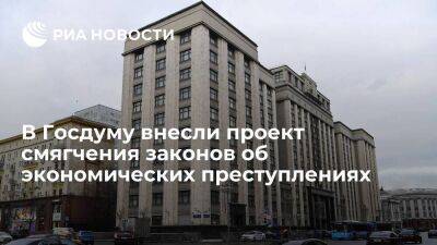 В ГД внесли проект о либерализации уголовной ответственности за экономические преступления