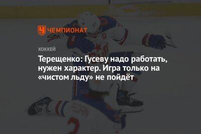 Терещенко: Гусеву надо работать, нужен характер. Игра только на «чистом льду» не пойдёт