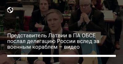 Представитель Латвии в ПА ОБСЕ послал делегацию России вслед за военным кораблем – видео