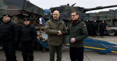 Шмыгаль показал первые танки Leopard 2, которые Украина получила от Польши (ФОТО)