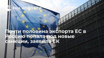 Еврокомиссия: почти половина экспорта ЕС в Россию попала под новые европейские санкции