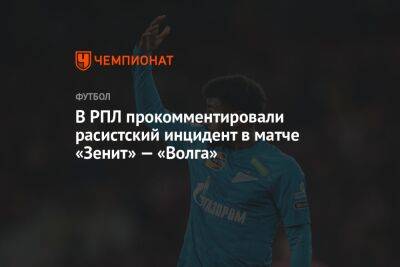 РПЛ сделала заявление после расистского инцидента в матче «Волга» — «Зенит»