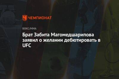 Брат Забита Магомедшарипова заявил о желании дебютировать в UFC