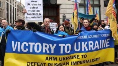 В Лондоне прошел марш солидарности с Украиной. Фото