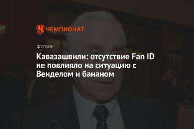 Кавазашвили: отсутствие Fan ID не повлияло на ситуацию с Венделом и бананом