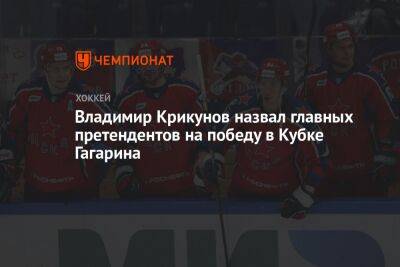 Владимир Крикунов назвал главных претендентов на победу в Кубке Гагарина