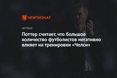 Поттер считает, что большое количество футболистов негативно влияет на тренировки «Челси»