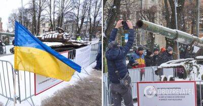 Выставка подбитых российских танков в Украине открыта после новостей об отправке Киеву Leopard 2 – фото