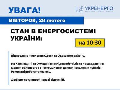 На Харьковщине — обесточивания из-за обстрелов — Укрэнерго