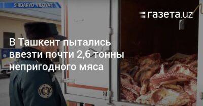 В Ташкент пытались ввезти почти 2,6 тонны непригодного мяса
