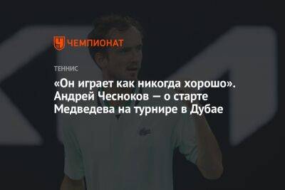 «Он играет как никогда хорошо». Андрей Чесноков — о старте Медведева на турнире в Дубае