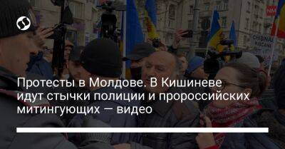 Протесты в Молдове. В Кишиневе идут стычки полиции и пророссийских митингующих — видео