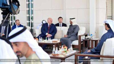 Лукашенко с масляным лицом в гостях у президента ОАЭ - фотофакт