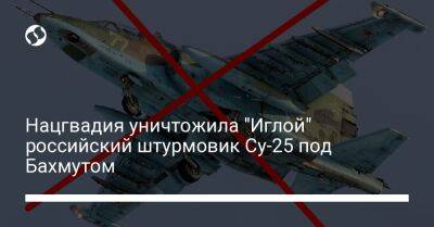 Нацгвадия уничтожила "Иглой" российский штурмовик Су-25 под Бахмутом