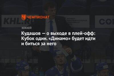 Кудашов — о выходе в плей-офф: Кубок один. «Динамо» будет идти и биться за него