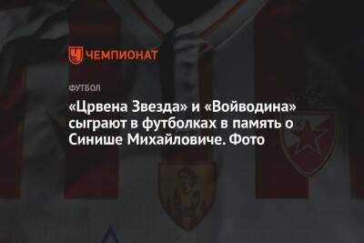 «Црвена Звезда» и «Войводина» сыграют в футболках в память о Синише Михайловиче. Фото