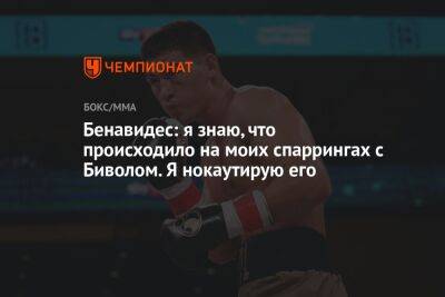 Бенавидес: знаю, что происходило на моих спаррингах с Биволом. Я нокаутирую его