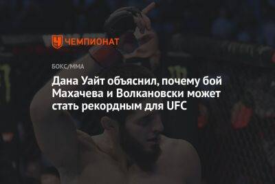 Дана Уайт объяснил, почему бой Махачева и Волкановски может стать рекордным для UFC