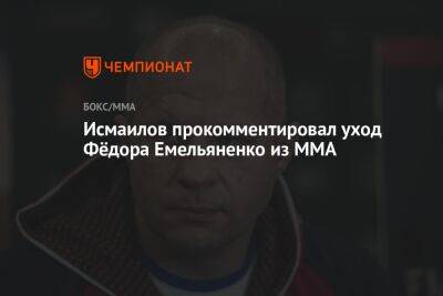 Исмаилов прокомментировал уход Фёдора Емельяненко из ММА