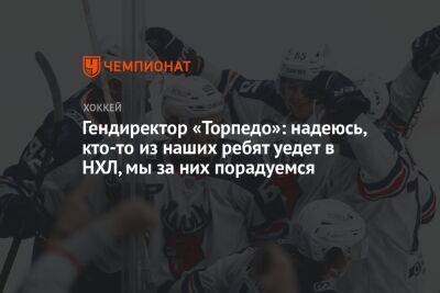Александр Харламов - Петр Кочетков - Гендиректор «Торпедо»: надеюсь, кто-то из наших ребят уедет в НХЛ, мы за них порадуемся - championat.com