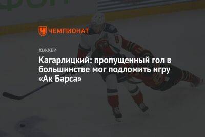 Дмитрий Кагарлицкий - Кагарлицкий: пропущенный гол в большинстве мог подломить игру «Ак Барса» - championat.com