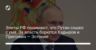 Элиты РФ понимают, что Путин сошел с ума. За власть борются Кадыров и Пригожин — Эстония