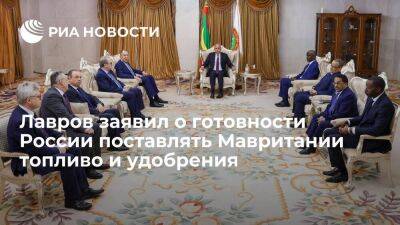 Лавров: Россия готова поставлять Мавритании энергоносители, продукты и удобрения