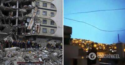 Землетрясение в Турции – момент начала землетрясения попал на видео, в небе были видны вспышки