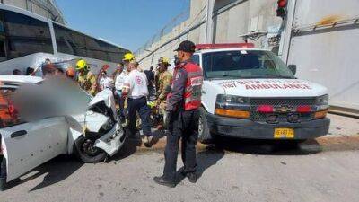 Подозрение: житель Иерусалима поджег жену и разбился на машине
