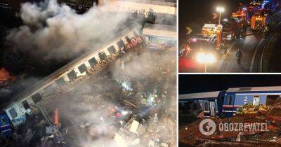 Столкновение поездов в Греции – сколько погибших, раненых, причина трагедии – фото и видео