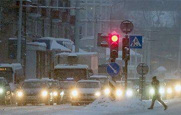 Минск накрыл сильный снегопад