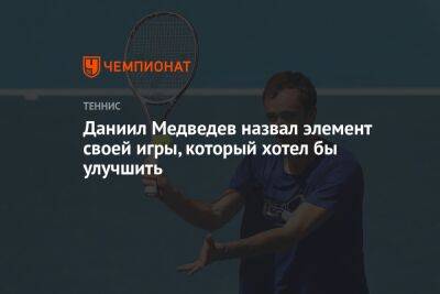 Даниил Медведев назвал элемент своей игры, который хотел бы улучшить