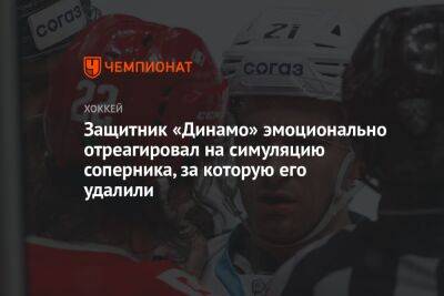 Защитник «Динамо» эмоционально отреагировал на симуляцию соперника, за которую его удалили