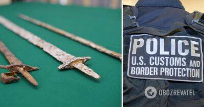 В США у россиян изъяли украденные в Украине древние мечи и топор - фото артефактов