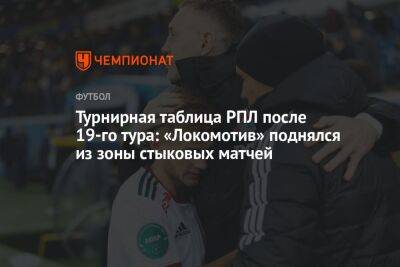 Турнирная таблица РПЛ после 19-го тура: «Локомотив» поднялся из зоны стыковых матчей