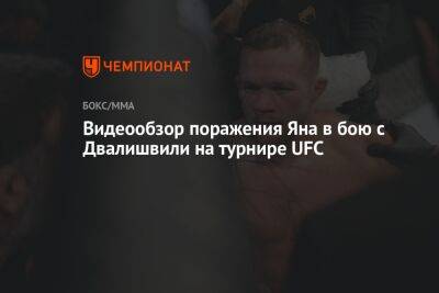 Видеообзор поражения Яна в бою с Двалишвили на турнире UFC