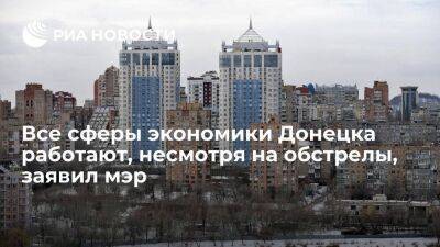 Мэр Кулемзин: все сферы экономики Донецка работают, несмотря на обстрелы