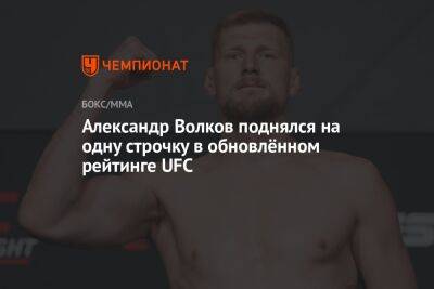 Александр Волков поднялся на одну строчку в обновлённом рейтинге UFC