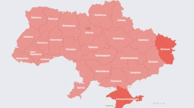 В третий раз за день по всей Украине быстро распространилась воздушная тревога