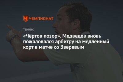 «Чёртов позор». Медведев вновь пожаловался арбитру на медленный корт в матче со Зверевым