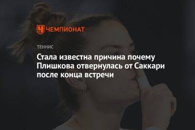 Стала известна причина почему Плишкова отвернулась от Саккари после конца встречи